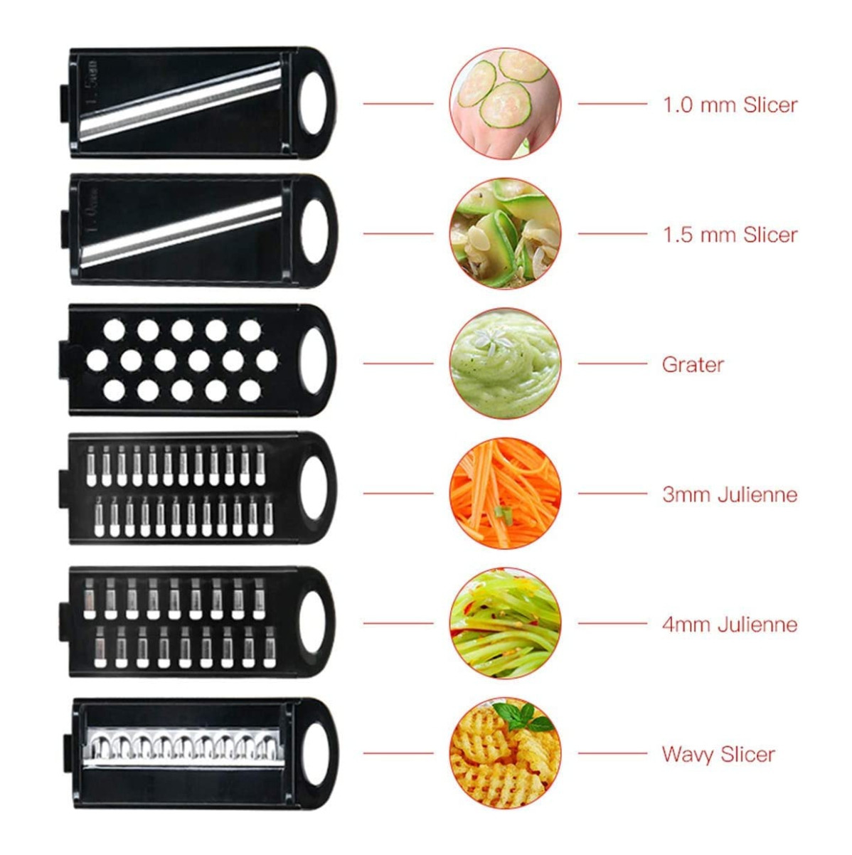 Miniatura 5 de Mandolina 6 En 1 Rallador Pica todo